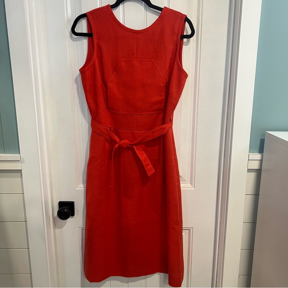Mark Boccheir for GB Sport Vintage Bright Orange Kangaroo Pocket Dress. Size 12.
